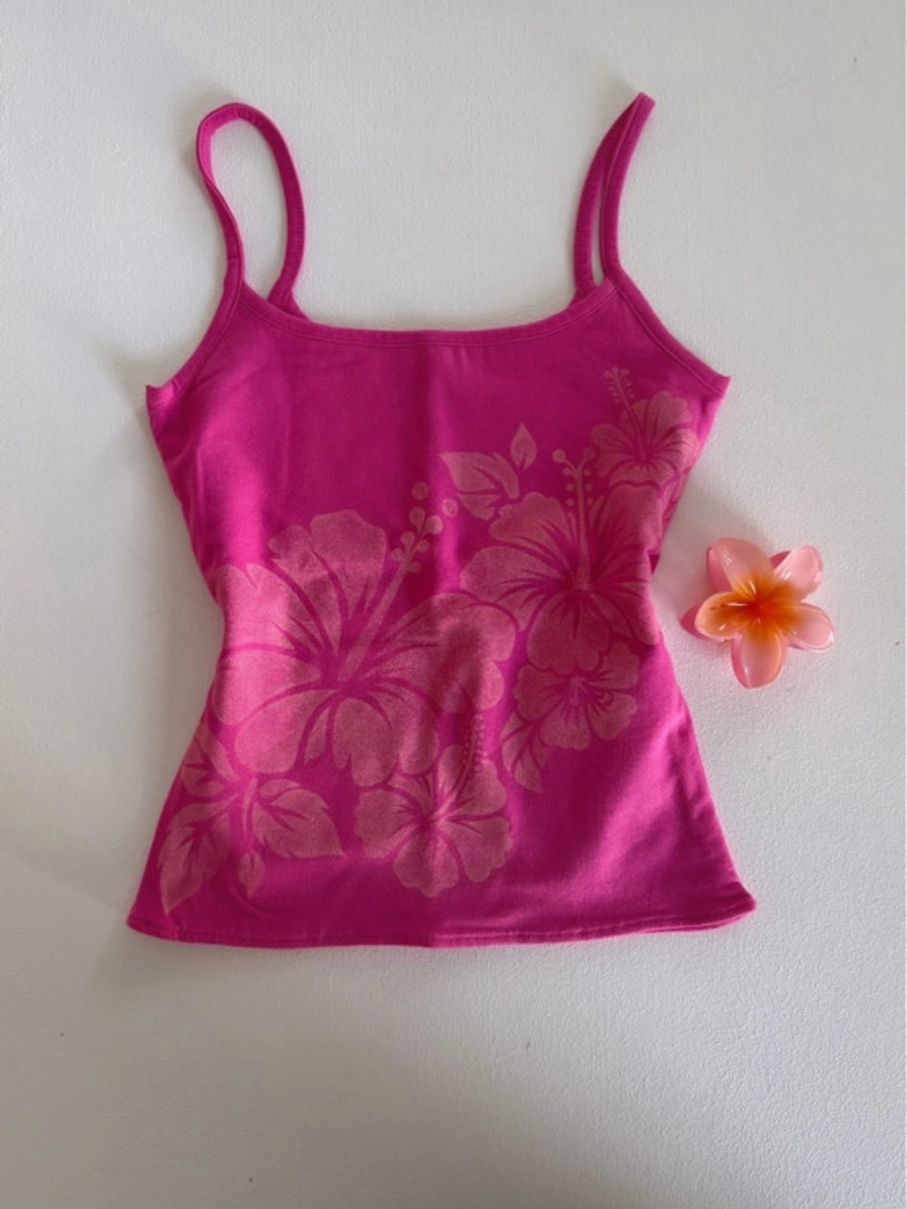 Hollister Pink Floral Cami Tank Top